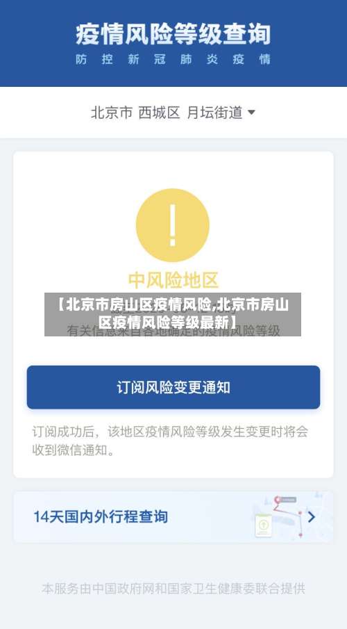 【北京市房山区疫情风险,北京市房山区疫情风险等级最新】-第1张图片