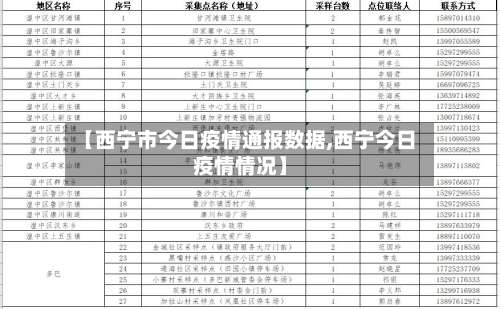 【西宁市今日疫情通报数据,西宁今日疫情情况】-第1张图片