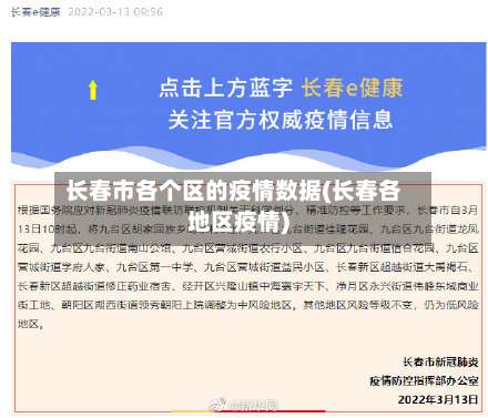 长春市各个区的疫情数据(长春各地区疫情)-第2张图片