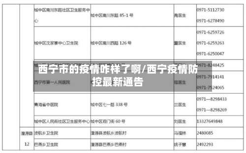 西宁市的疫情咋样了啊/西宁疫情防控最新通告-第1张图片